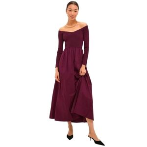 Tuckernuck Winetasting Clea Maxi Dress Medium Long Sleeve A-Line Full Pockets